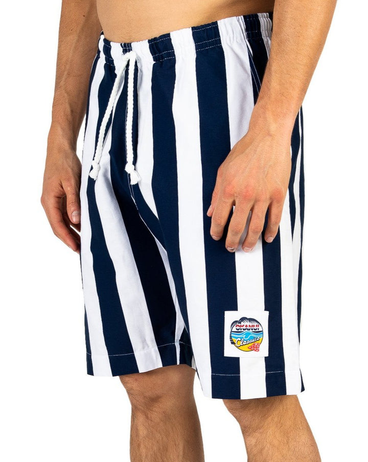 Mens - Classic Shorts - Stripe Navy - Australian Made