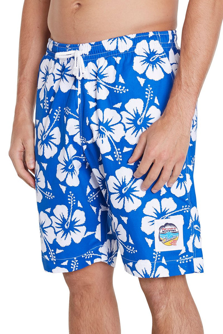 Mens - Classic Shorts - Hibiscus Blue - Australian Made