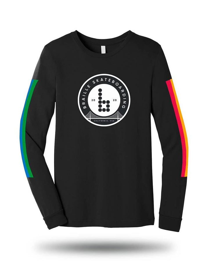 Colored Striped Long Sleeve Skate Tee